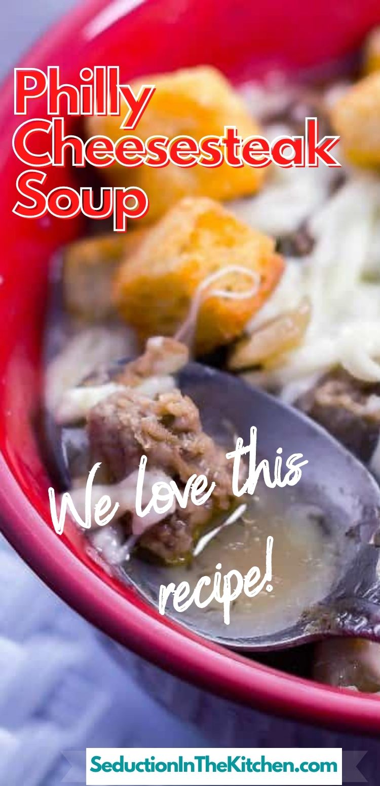 Slow Cooker Philly Cheesesteak Soup {easy Steak Soup}